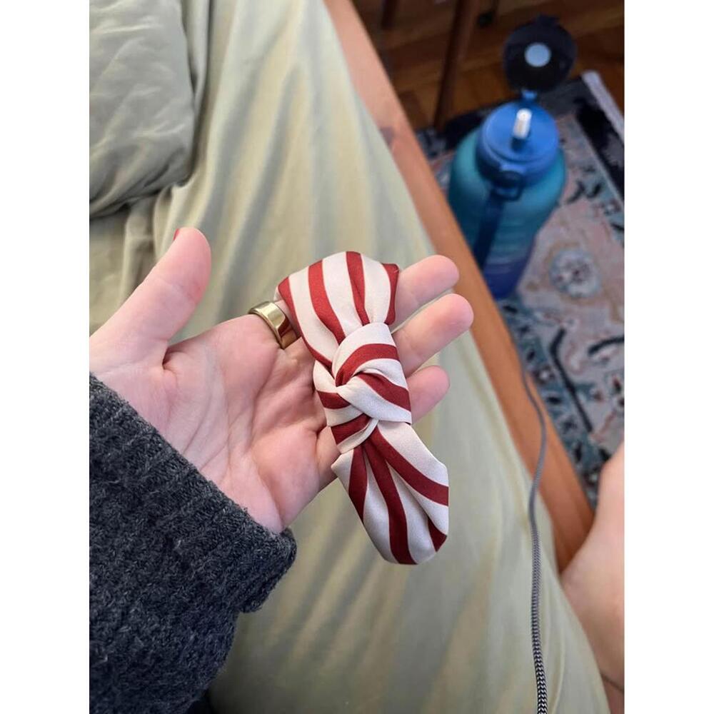 Chic Red and White Striped Headband